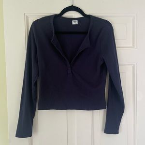 Aritzia Sunday Best Navy Top